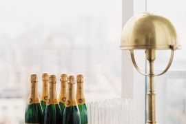 Champagne is a holiday bar cart must