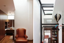 Custom decor and colorful accessories fashion a cheerful, classy interior