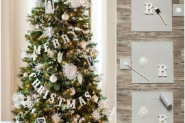 DIY Merry Christmas banner for a Christmas tree