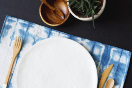 DIY shibori placemats