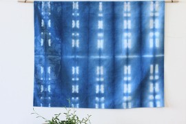DIY shibori wall hanging