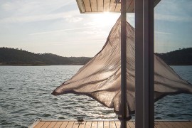 Ever-changing view from the deck of Floatwing