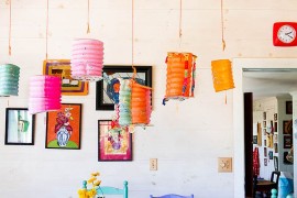 Fabulous farmhouse style dining room celebrates color and creativity