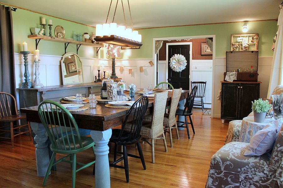 farmhouse shabby chic dining room