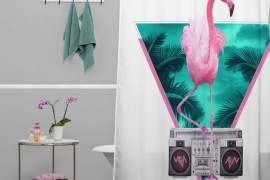Flamingo shower curtain