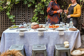 Friendsgiving wheat wreath from Oh Happy Day