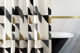 Geo shower curtain from CB2