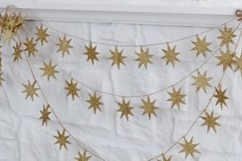 Gold star garland from West Elm