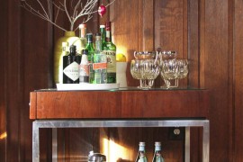 Holiday bar cart from Deuce Cities Henhouse