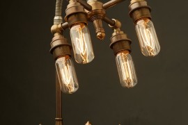 Industrial : Steampunk lamp from Edison Light Globes