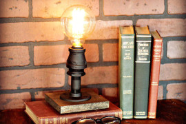 Industrial table accent lamp from Illuminology on Etsy