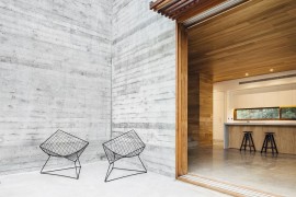 Insulated in-situ concrete panels bring a contrasting texture to the spacious family home