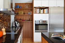 Kitchen corner open shelf idea