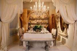 Mix and match styles to create an ingenious dining room [From: Chandi Lighting]