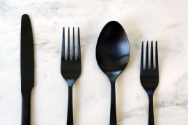 Modern black flatware