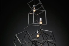 Pendant light with cubes from RH Modern