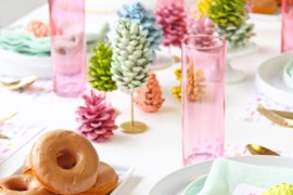 Pine cone table runner from A Subtle Revelery