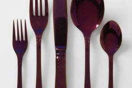 Purple flatware from Anthropologie