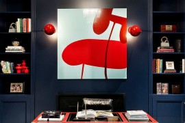 Red makes a big visual impact despite limited use