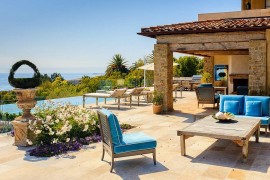 Relaxing patio of the Malibu home bings home holiday luxury
