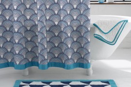 Scale-pattern shower curtain from Jonathan Adler
