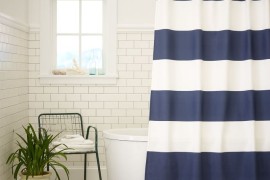 Summery striped shower curtain from West Elm