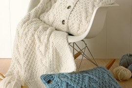 Sweater pillows with buttons