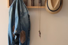 Tree branch coat hanger to hang on a wall