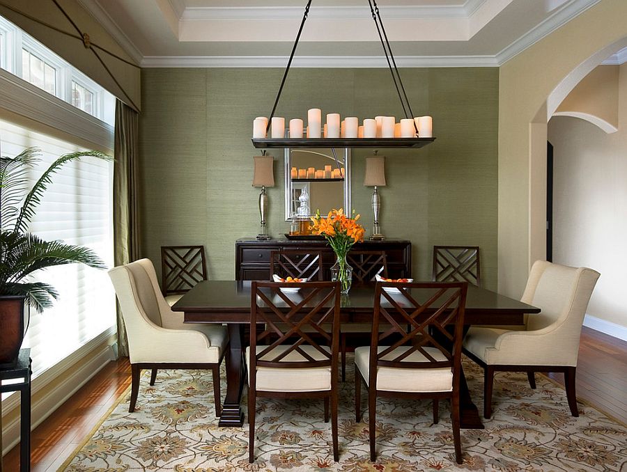 area rug layout dining room