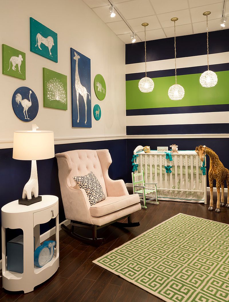 Minimalist Navy Blue And Green Bedroom Ideas for Small Space