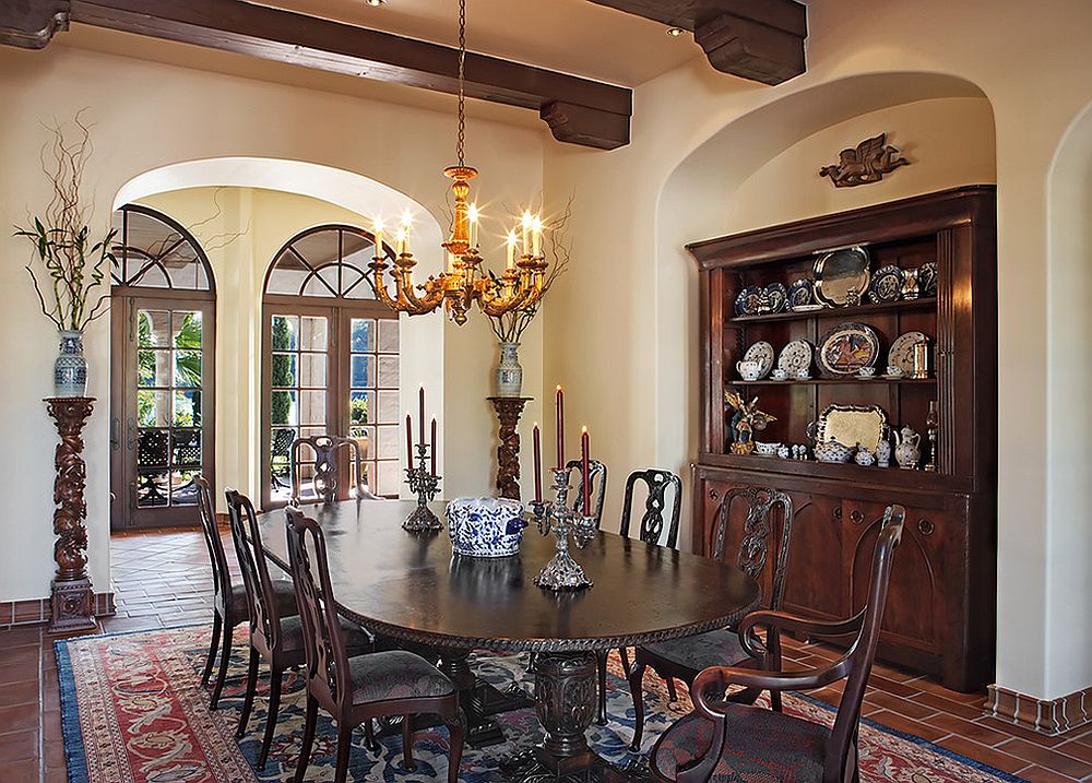 traditional dining room hutch