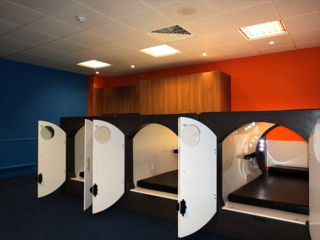 Creatice Napping Pods At Work for Large Space