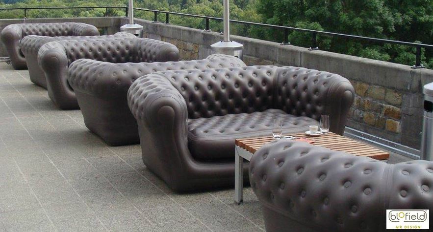 Minimalist Inflatable Outdoor Couch with Simple Decor