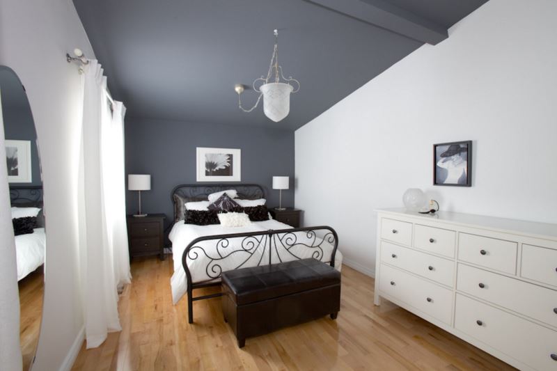 accent ceiling painted grey walls bedroom gray paint dark tips colors decorating decor lighting creating helpful