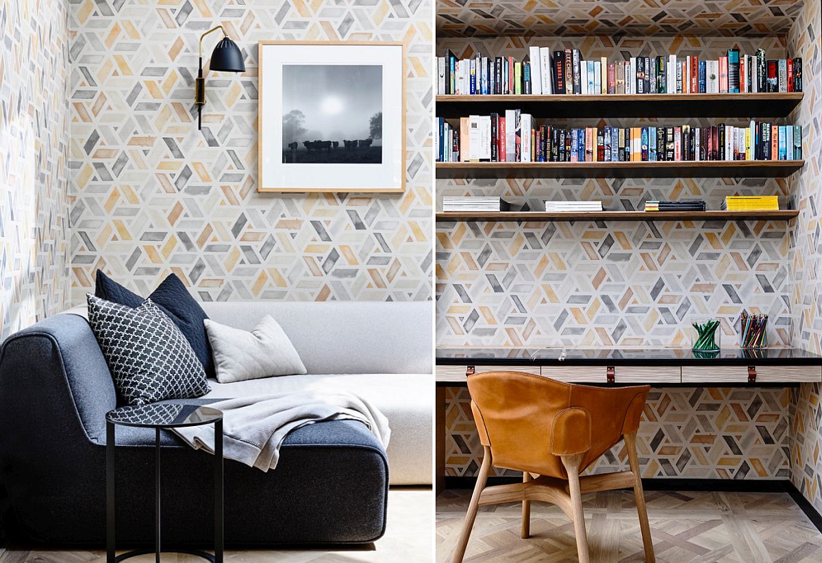 25 Awesome Rooms That Inspire You To Try Out Geometric Wallpaper