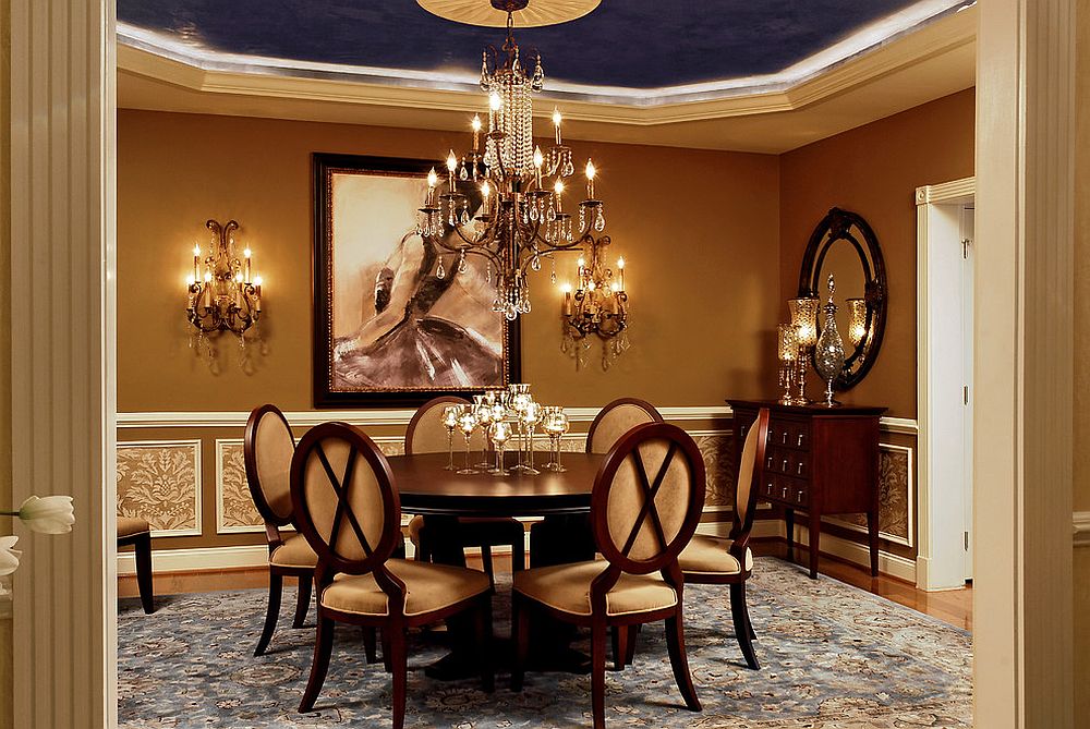 dark victorian style dining room