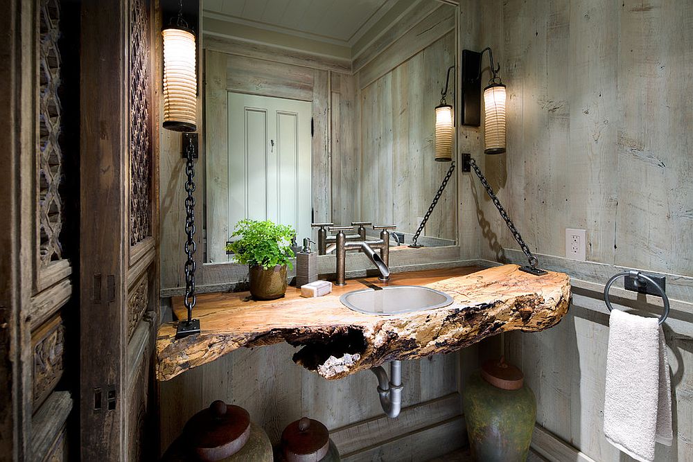 Unique Stone Slab Countertops Bathroom Vanity