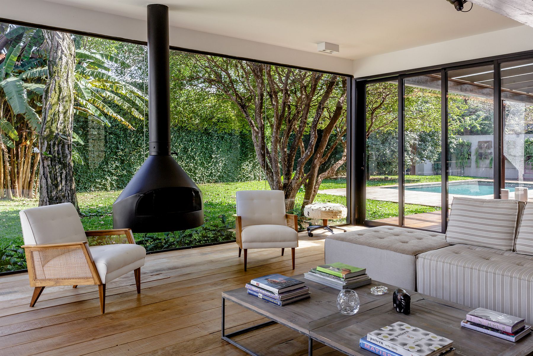 Living Room Sliding Glass Doors Interior