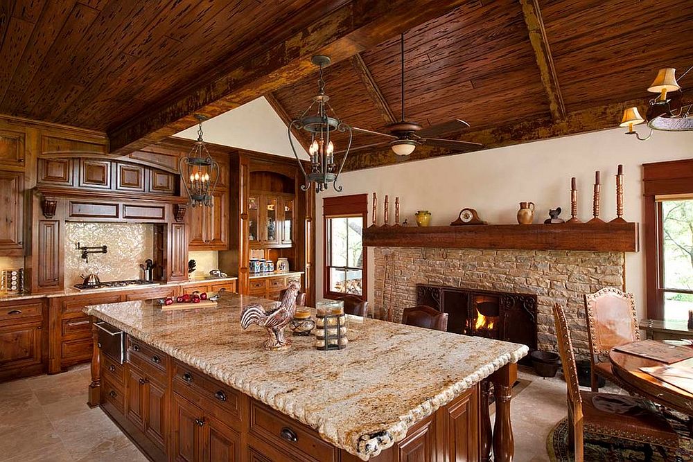 Hot Trends Give Your Kitchen A Sizzling Makeover With A Fireplace 