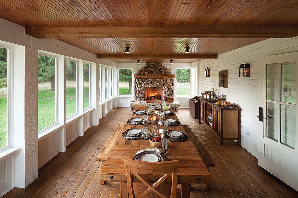 Farmhouse Dining Room Table Decorating For Thanksgiving