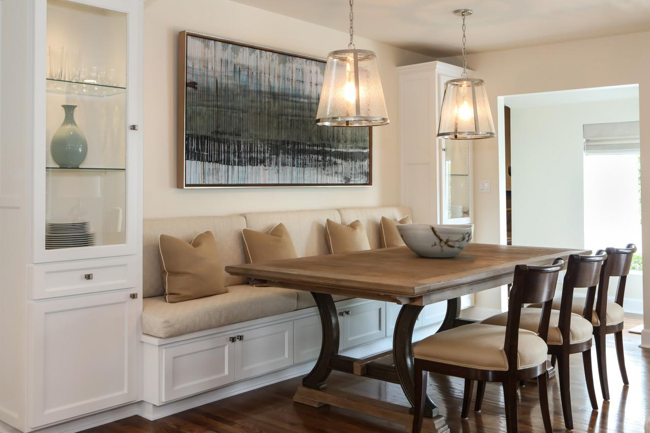 wall buffet seating in kitchen