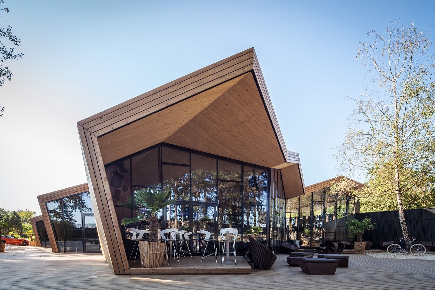 Inspired by the Art of Origami: Creative Beach Club Restaurant in Luxembourg