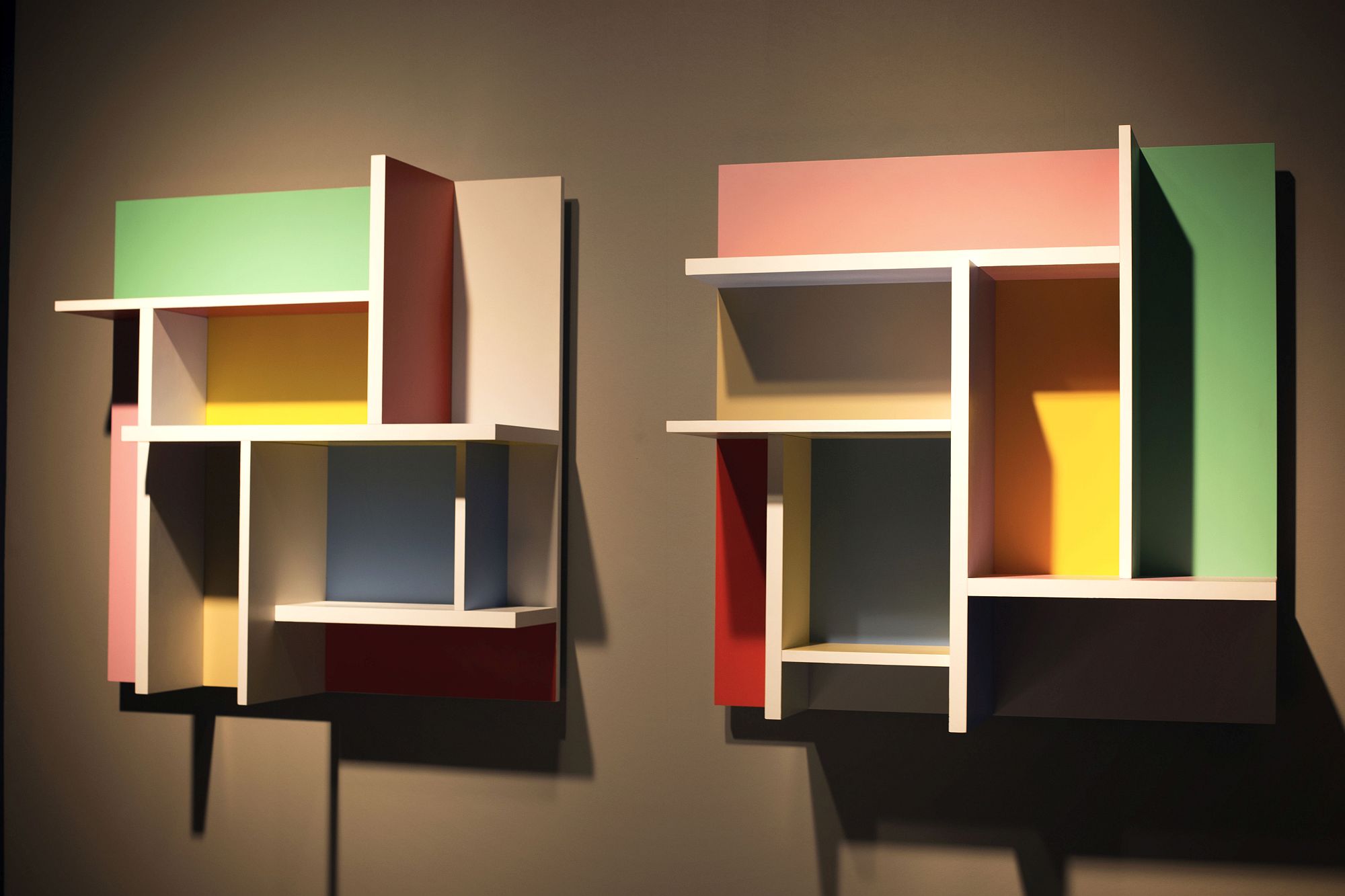living display shelf mounted multi colored space shelves maximize décor trendy smart