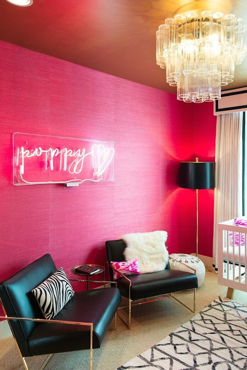 neon pink room decor nursery glam lights sign un modern interior rock poppy guide bedroom rooms chair living decorating wall