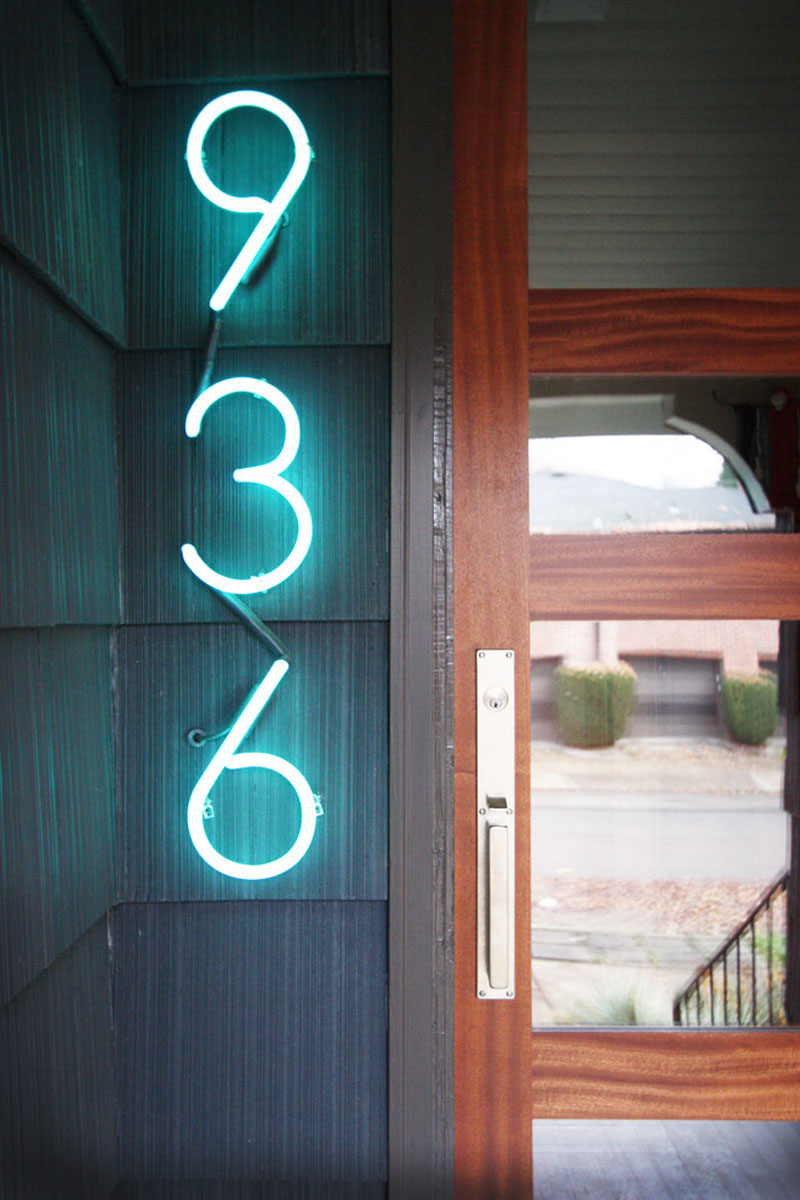 neon house number numbers lights outdoor signs rumah modern lighting sign nomor huisnummer hausnummern leuchten light led houses idea je