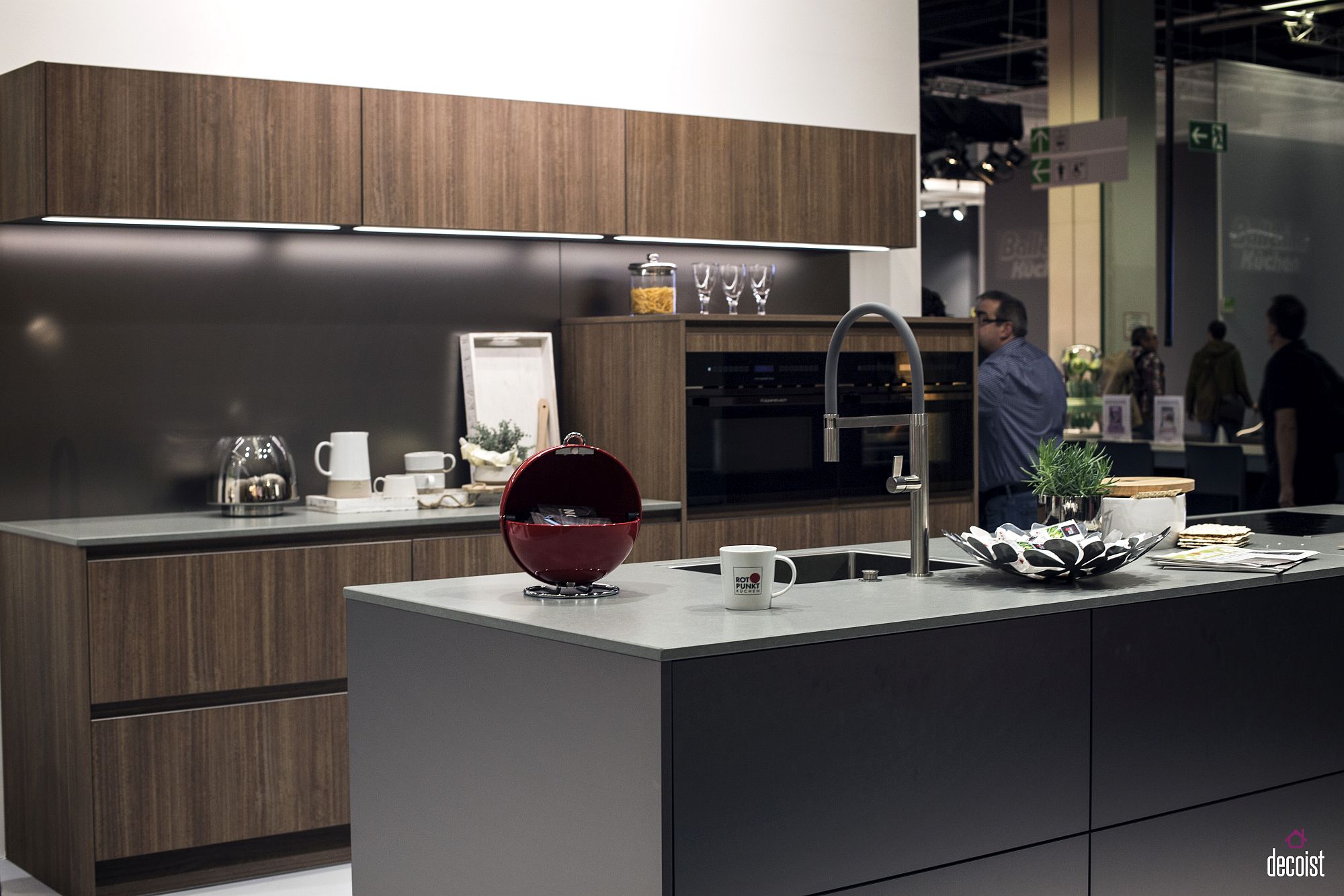 LED Strip Lights Underneath The Top Kitchen Shelves Light Up The Kitchen Counter And Display Below 