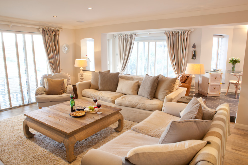 White Cream And Beige Living Room