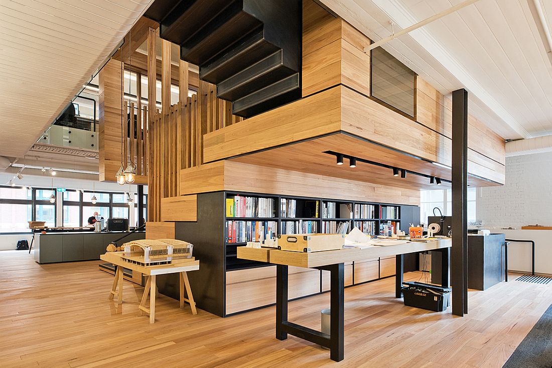 Box-Style Events Space with Tiered Seating Defines This Office!