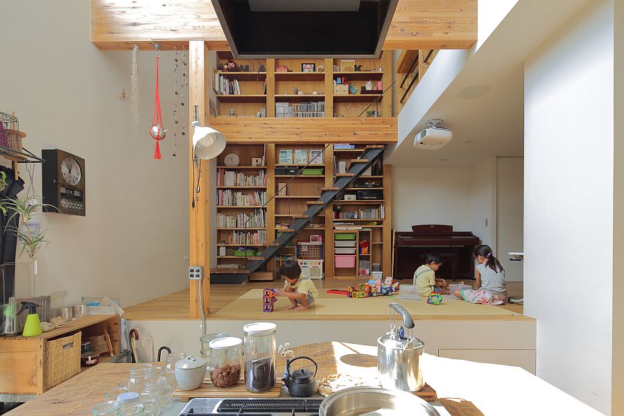 Space-Conscious Japanese Family Home in Wood and Concrete