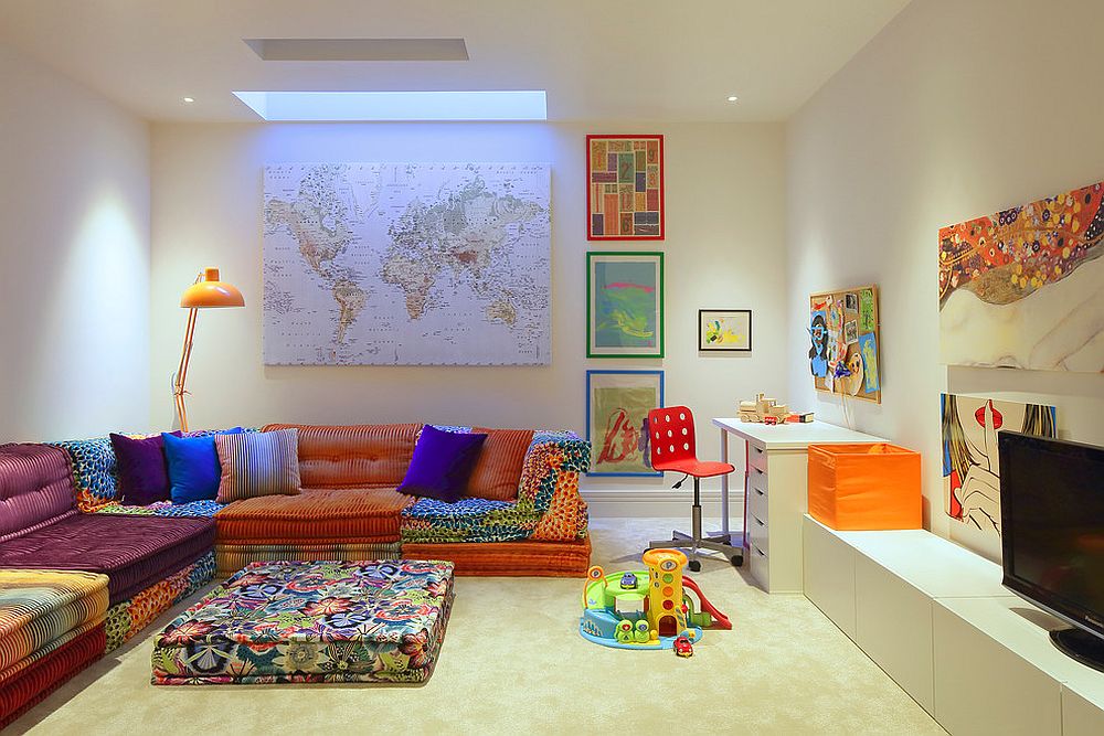 Chic Adaptability: 10 Kids? Rooms with Versatile Modular Seating